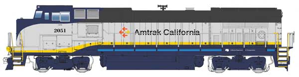 WalthersMainline HO GE Dash 8 P32-8BWH - Standard DC -- Amtrak(R) California(SM) #2051 - 910-9565