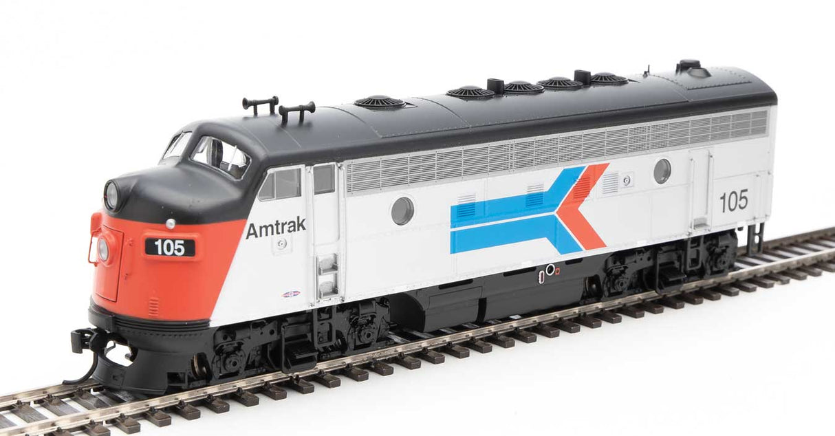 Walthers Mainline EMD F7 A - Standard DC -- Amtrak(R) #105 (Phase I, silver, red, blue, black) - 910-9947