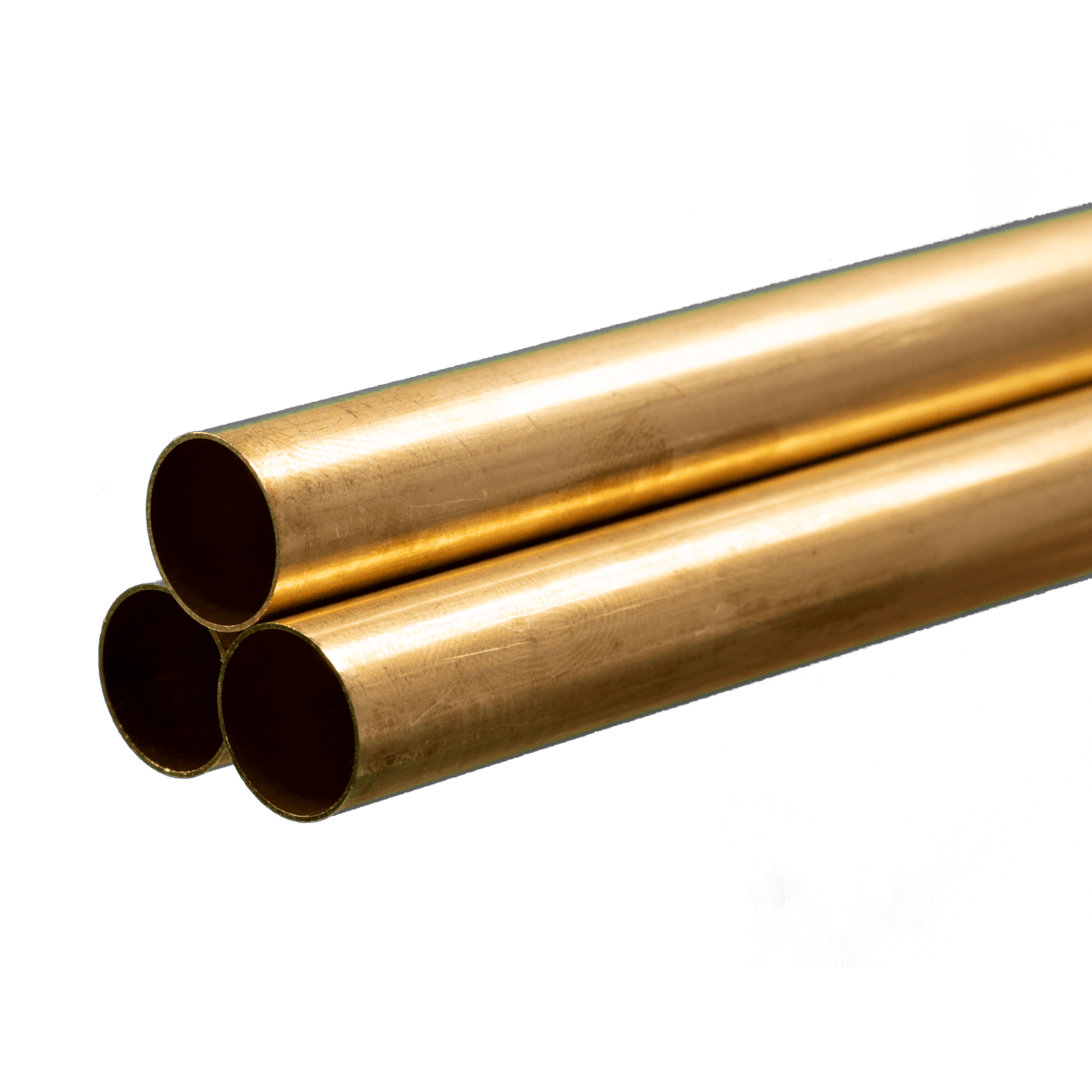 .014" Thick Round Brass Tube - Measures 36" Long -- 17/32" Diameter