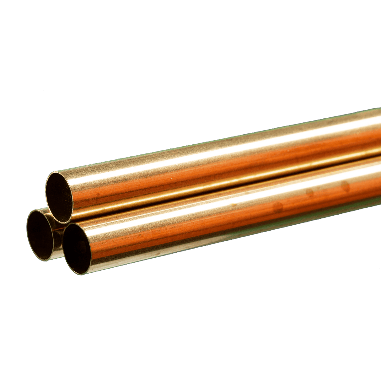 .014" Thick Round Brass Tube - Measures 36" Long -- 9/16" Diameter