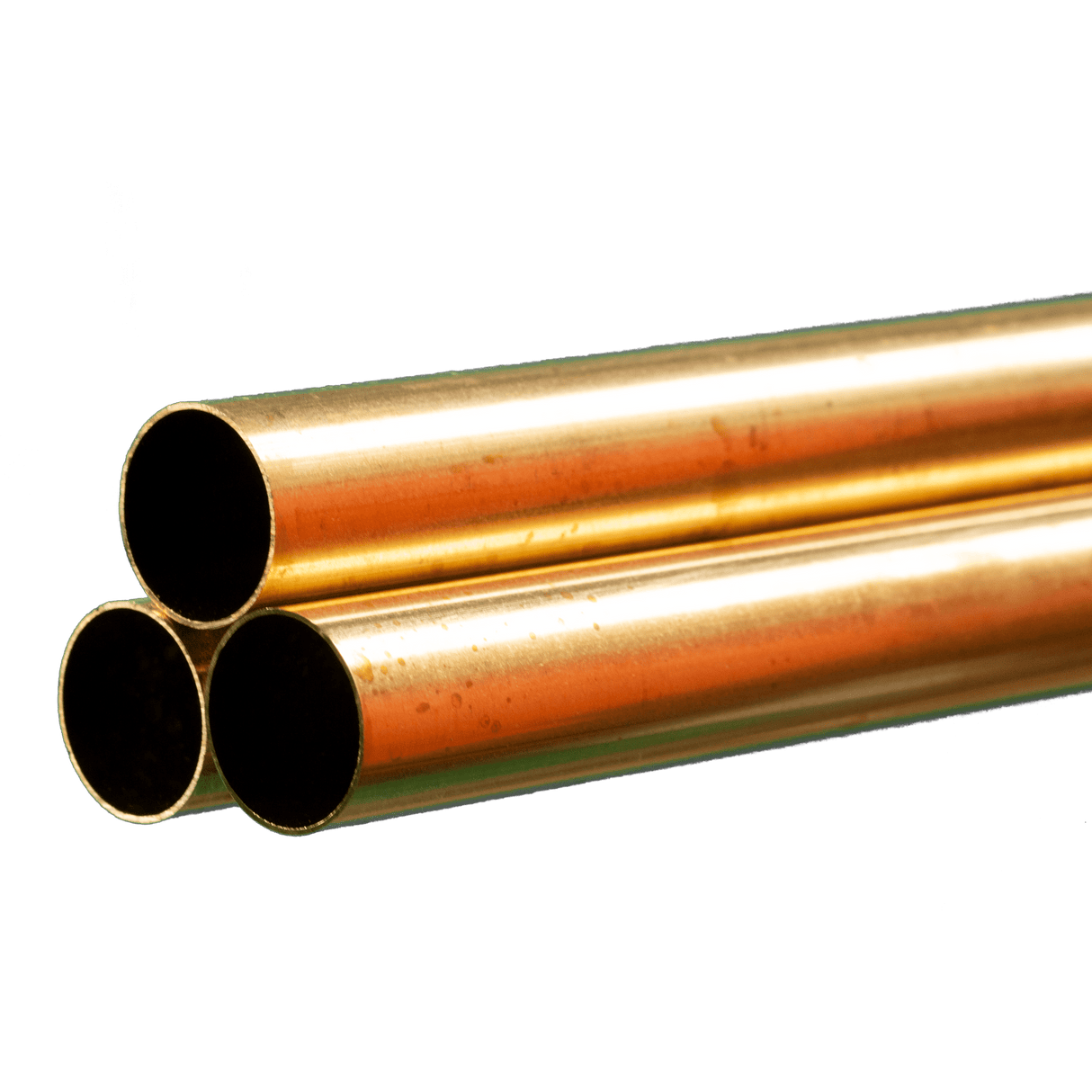 .014" Thick Round Brass Tube - Measures 36" Long -- 19/32" Diameter