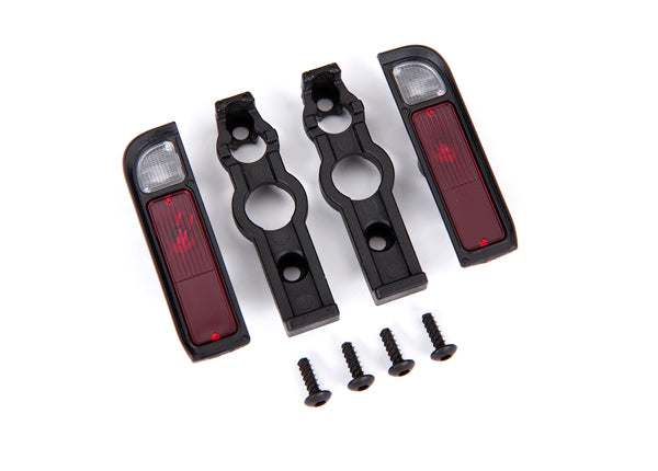 Traxxas 9122 Tail light housing, black (2)/ lens (2)/ retainers (left & right)/ 2.6x8 BCS (self-tapping) (4) - TRA9122