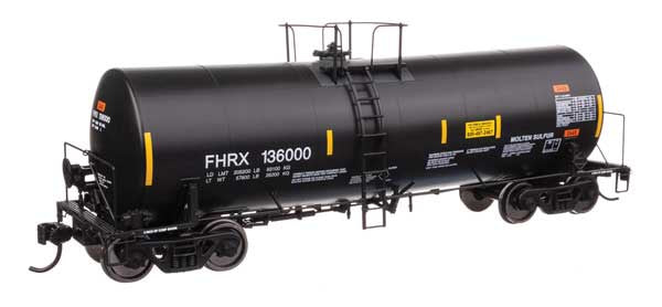 WalthersProto HO 40' Trinity 14,000-Gallon Molten Sulfur Tank Car - Ready to Run -- First Union FHRX #136000