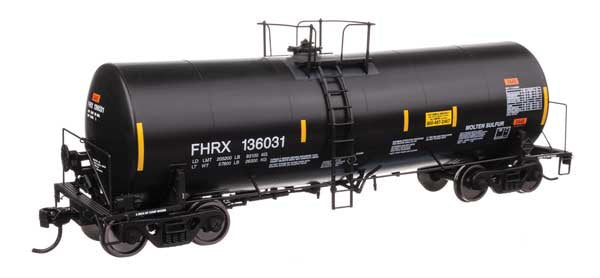 WalthersProto HO 40' Trinity 14,000-Gallon Molten Sulfur Tank Car - Ready to Run -- First Union FHRX #136031