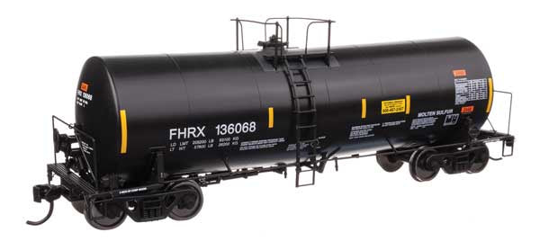 WalthersProto HO 40' Trinity 14,000-Gallon Molten Sulfur Tank Car - Ready to Run -- First Union FHRX #136068