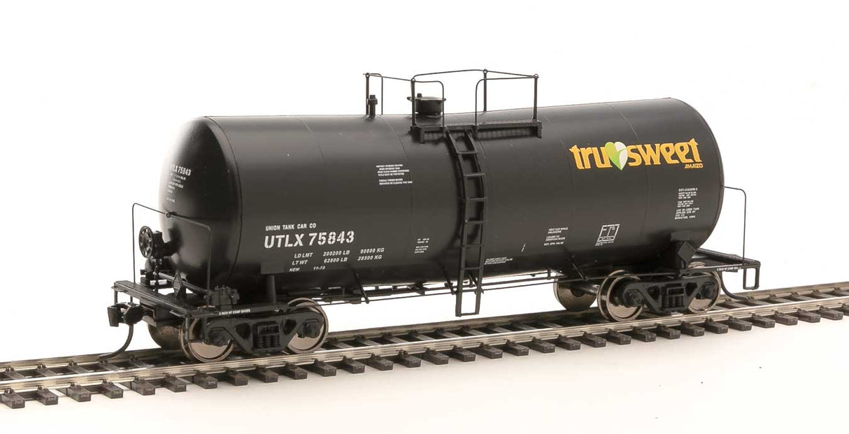 WalthersProto 40' UTLX 16,000-Gallon Funnel-Flow Tank Car - Ready to Run -- Tru Sweet UTLX #75843 - 920-100161