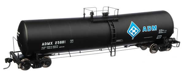 WalthersProto HO 54' 23,000 Gallon Funnel-Flow Tank Car - Ready to Run -- Archer-Daniels-Midland ADMX #25681 - 920-100247
