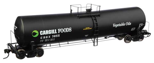 WalthersProto HO 54' 23,000 Gallon Funnel-Flow Tank Car - Ready to Run -- Cargill CRGX #7055 - 920-100249