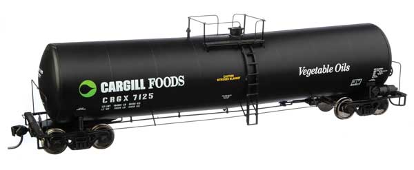 WalthersProto HO 54' 23,000 Gallon Funnel-Flow Tank Car - Ready to Run -- Cargill CRGX #7125 - 920-100252