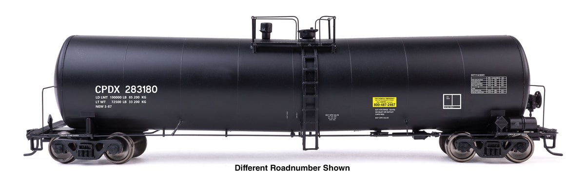 WalthersProto HO 54' 23,000 Gallon Funnel-Flow Tank Car - Ready to Run – Chevron #283195