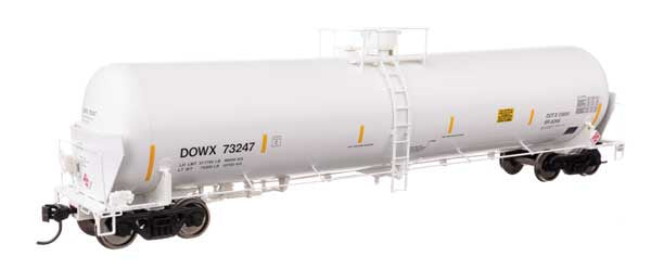 WalthersProto HO 55' Trinity Modified 30,145-Gallon Tank Car - Ready to Run -- Dow Chemical DOWX #73247