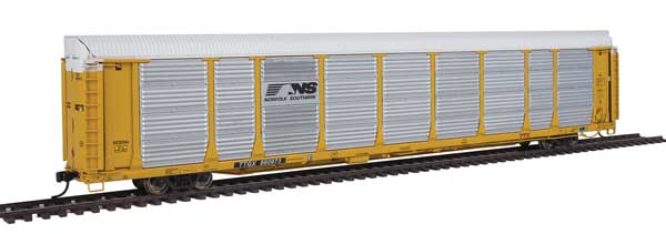 WalthersProto 89' Thrall Bi-Level Auto Carrier - Ready To Run -- Norfolk Southern Rack #28246, TTGX Flatcar #990973 - 920-101366