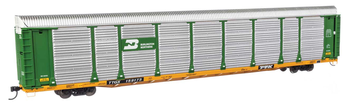 89' Thrall Bi-Level Auto Carrier - Ready To Run -- Burlington Northern TTGX #159173