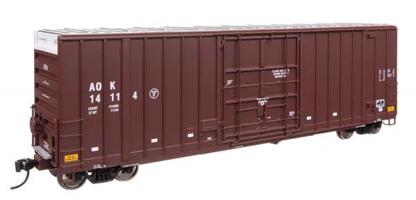 WalthersProto HO 50' Gunderson Hi-Cube Paper Service Boxcar - Ready to Run -- Arkansas-Oklahoma AOK #14114