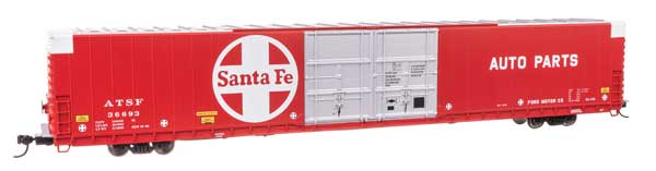 WalthersProto 86' Pullman-Standard Double-Door Hi-Cube Boxcar - Ready to Run -- Santa Fe #36693