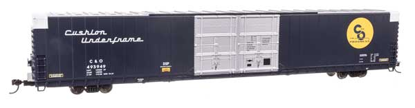 WalthersProto 86' Pullman-Standard Double-Door Hi-Cube Boxcar - Ready to Run -- Chesapeake & Ohio #493949