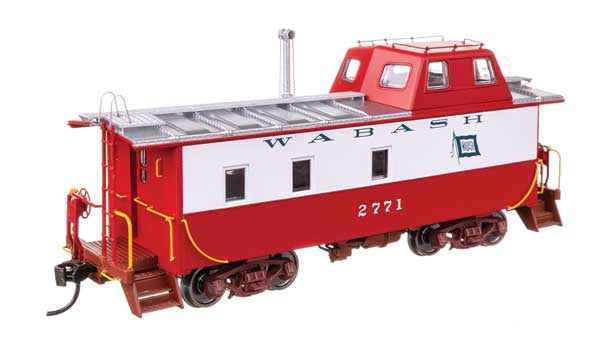 WalthersProto HO Wabash Streamlined Caboose - Ready to Run -- Wabash #2771 (red/white/flag)