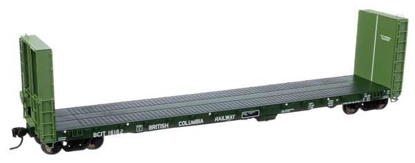 Walthers Mainline 50'  CC&F Bulkhead Flatcar - Ready to Run -- British Columbia BCIT #16162