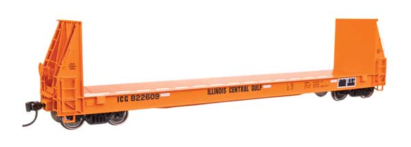 WalthersProto HO 50' Sieco Pulpwood Flatcar - Ready to Run -- Illinois Central Gulf #822609