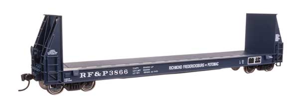 WalthersProto HO 50' Sieco Pulpwood Flatcar - Ready to Run -- Richmond, Fredricksburg & Potomac #3866