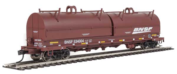 WalthersProto 50' Evans Cushion Coil Car - Ready to Run -- BNSF Railway #534004 (Round Hood, Boxcar Red, Wedge Logo) - 920-105238