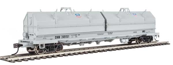 WalthersProto 50' Evans Cushion Coil Car - Ready to Run -- Union Pacific(R) CNW(TM) #249151 (Angled Hoods, gray, Small UP Shield) - 920-105258