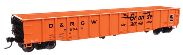 WalthersProto HO 53' Thrall Gondola - Ready to Run -- Denver & Rio Grande Western(TM) #56344
