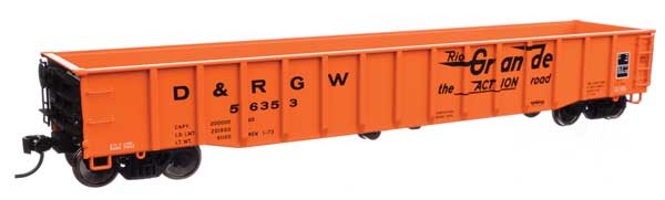 WalthersProto HO 53' Thrall Gondola - Ready to Run -- Denver & Rio Grande Western(TM) #56353