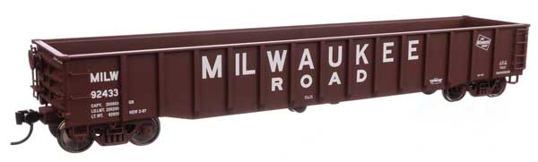 WalthersProto HO 53' Thrall Gondola - Ready to Run -- Milwaukee Road #92433