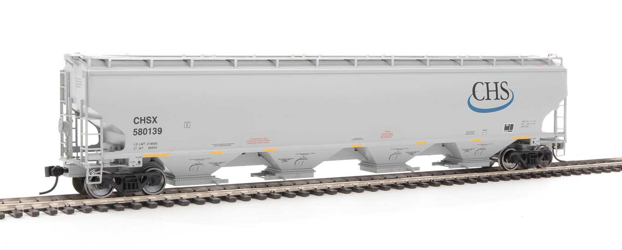 WalthersProto 67' Trinity 6351 4-Bay Covered Hopper - Ready to Run -- Cenex Harvest States Cooperative CHSX #580139 (gray, blue CHS Logo) - 920-105849