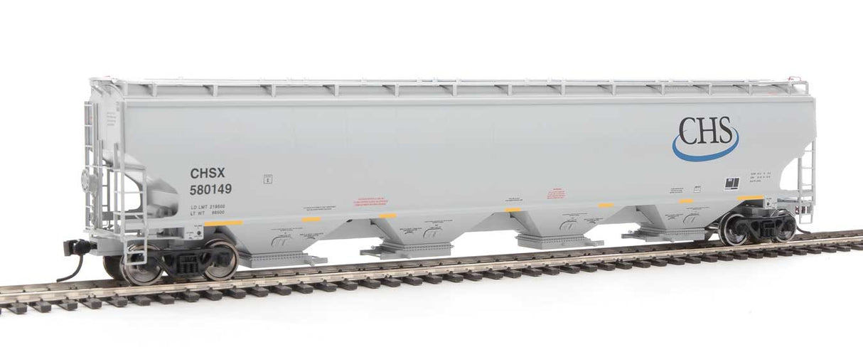 WalthersProto 67' Trinity 6351 4-Bay Covered Hopper - Ready to Run -- Cenex Harvest States Cooperative CHSX #580149 (gray, blue CHS Logo) - 920-105850