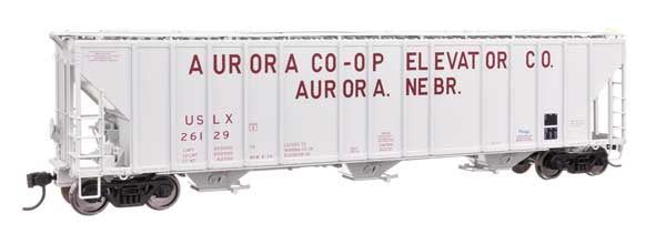 WalthersProto HO 55' Evans 4780 Covered Hopper - Ready To Run -- Aurora Coop USLX #26129