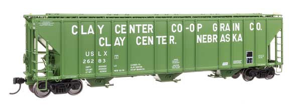WalthersProto HO 55' Evans 4780 Covered Hopper - Ready To Run -- Clay Center USLX #26283