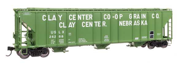 WalthersProto HO 55' Evans 4780 Covered Hopper - Ready To Run -- Clay Center USLX #26288