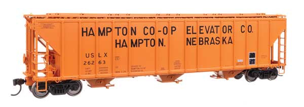 WalthersProto HO 55' Evans 4780 Covered Hopper - Ready To Run -- Hampton Co-op USLX #26263