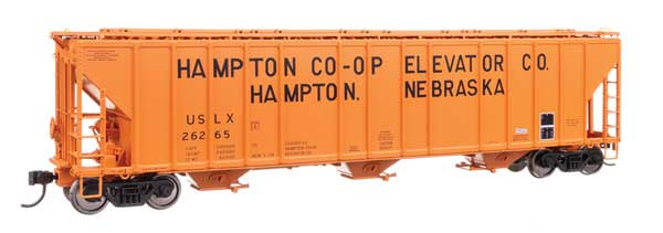 WalthersProto HO 55' Evans 4780 Covered Hopper - Ready To Run -- Hampton Co-op USLX #26265