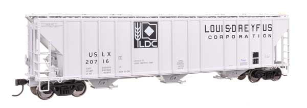 WalthersProto HO 55' Evans 4780 Covered Hopper - Ready To Run -- Louis Dreyfus USLX #20716