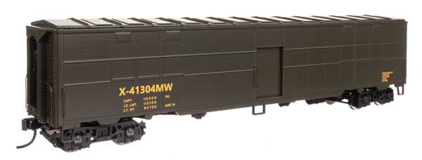 WalthersProto HO CBQ-Style Express Boxcar Troop Kitchen Conversion - Ready to Run -- MOW (Green) #X-41304MW