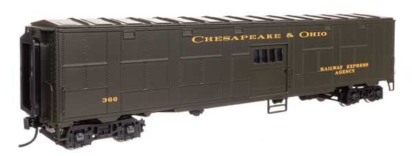 WalthersProto HO C&O-Style Express Boxcar Troop Sleeper Conversion - Ready to Run -- Chesapeake & Ohio (C&O) (Green) #366