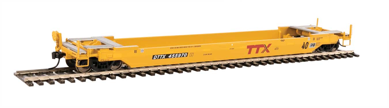 WalthersProto Gunderson Rebuilt All-Purpose 40' Well Car - Ready-to-Run -- TTX DTTX #455970 (New Logo) - 920-109123