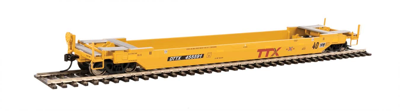 WalthersProto Gunderson Rebuilt All-Purpose 40' Well Car - Ready-to-Run -- TTX DTTX #455591 (New & Railbox Logo) - 920-109128