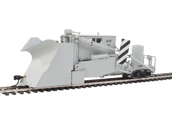 WalthersProto Jordan Spreader - Ready to Run -- Maintenance-of-Way #56 (silver, black) - 920-110124