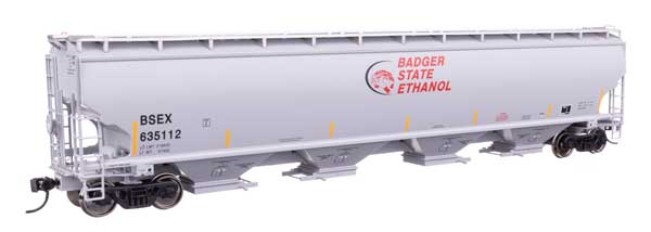 67' Trinity 6351 4-Bay Covered Hopper - Ready to Run -- Badger State Ethanol BSEX #635112