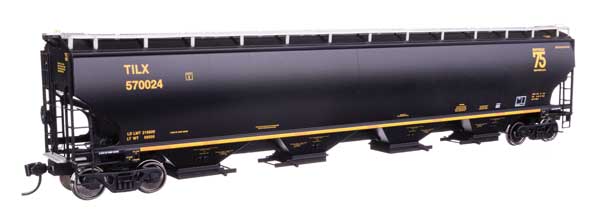 67' Trinity 6351 4-Bay Covered Hopper - Ready to Run -- Trinity Industries Leasing TILX #570024