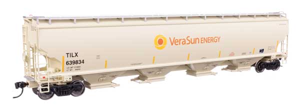 67' Trinity 6351 4-Bay Covered Hopper - Ready to Run -- Vera Sun TILX #639834