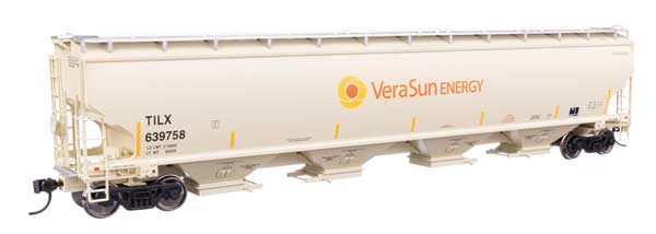 67' Trinity 6351 4-Bay Covered Hopper - Ready to Run -- Vera Sun TILX #639758