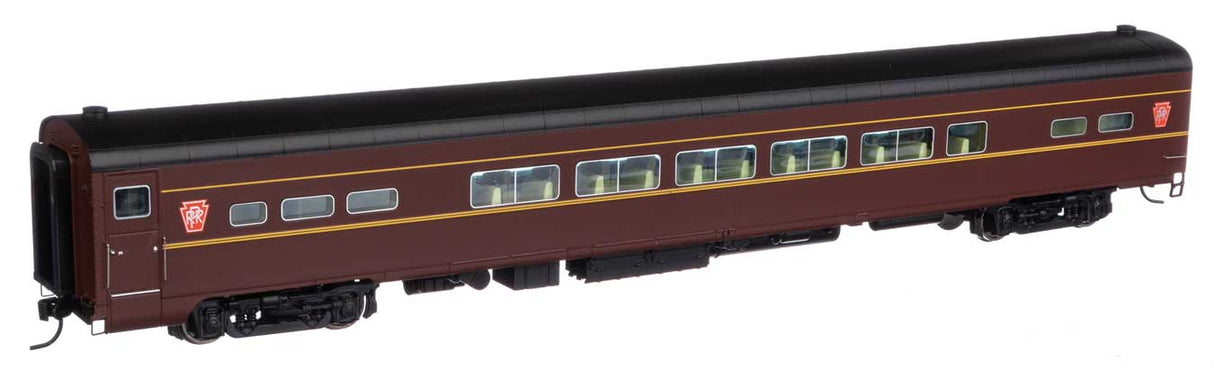 WalthersProto 85' American Car & Foundry Pennsylvania-Style P85/P85b Coach -- Pennsylvania Railroad Standard w/Decals (Tuscan, black, dulux w/Keystone log