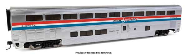 WalthersProto HO 85' Pullman-Standard Superliner I Sleeper - Lighted - Ready to Run -- Amtrak(R) Ph III #32020
