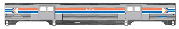WalthersProto HO 73' Budd Baggage Car - Ready to Run -- Amtrak Phase I Decal