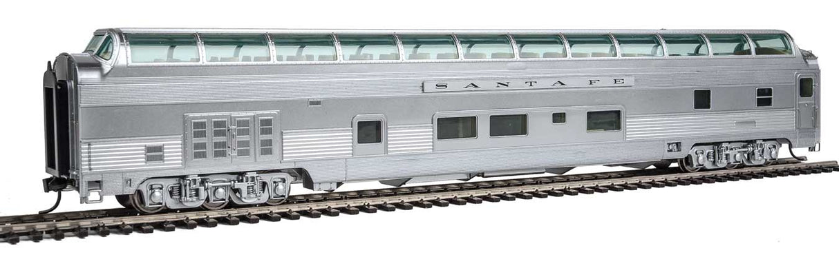 WalthersProto 85' Budd Big Dome Bar Lounge Dormitory - Ready to Run -- Santa Fe (Real Metal Finish with decals) - 920-13500